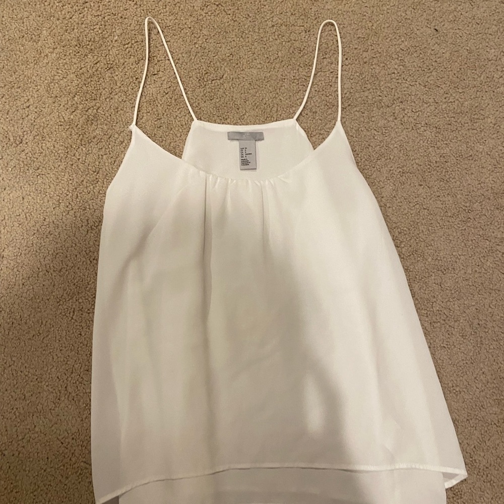 H&M Thin strap white flowy top